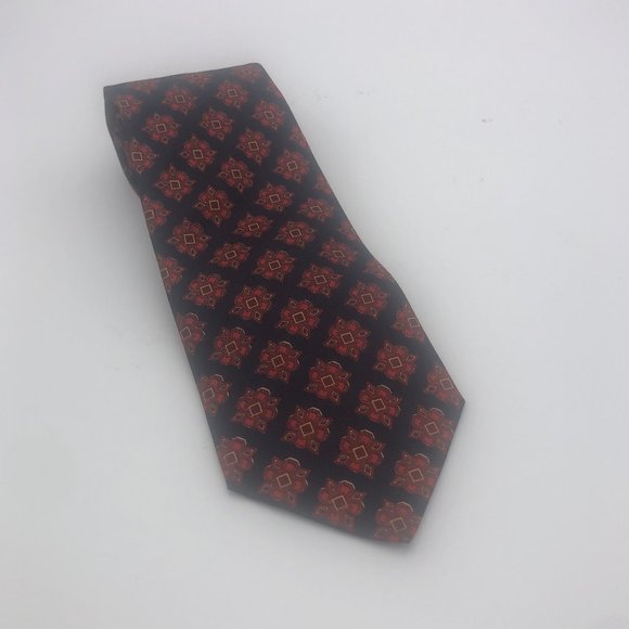 Vintage Red/Black Cambridge Collection by Damon Tie, Standard with 3.75" Blade - Picture 1 of 4